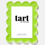 Green scalloped photo frame with 'tart by Taylor' branding on a white background
