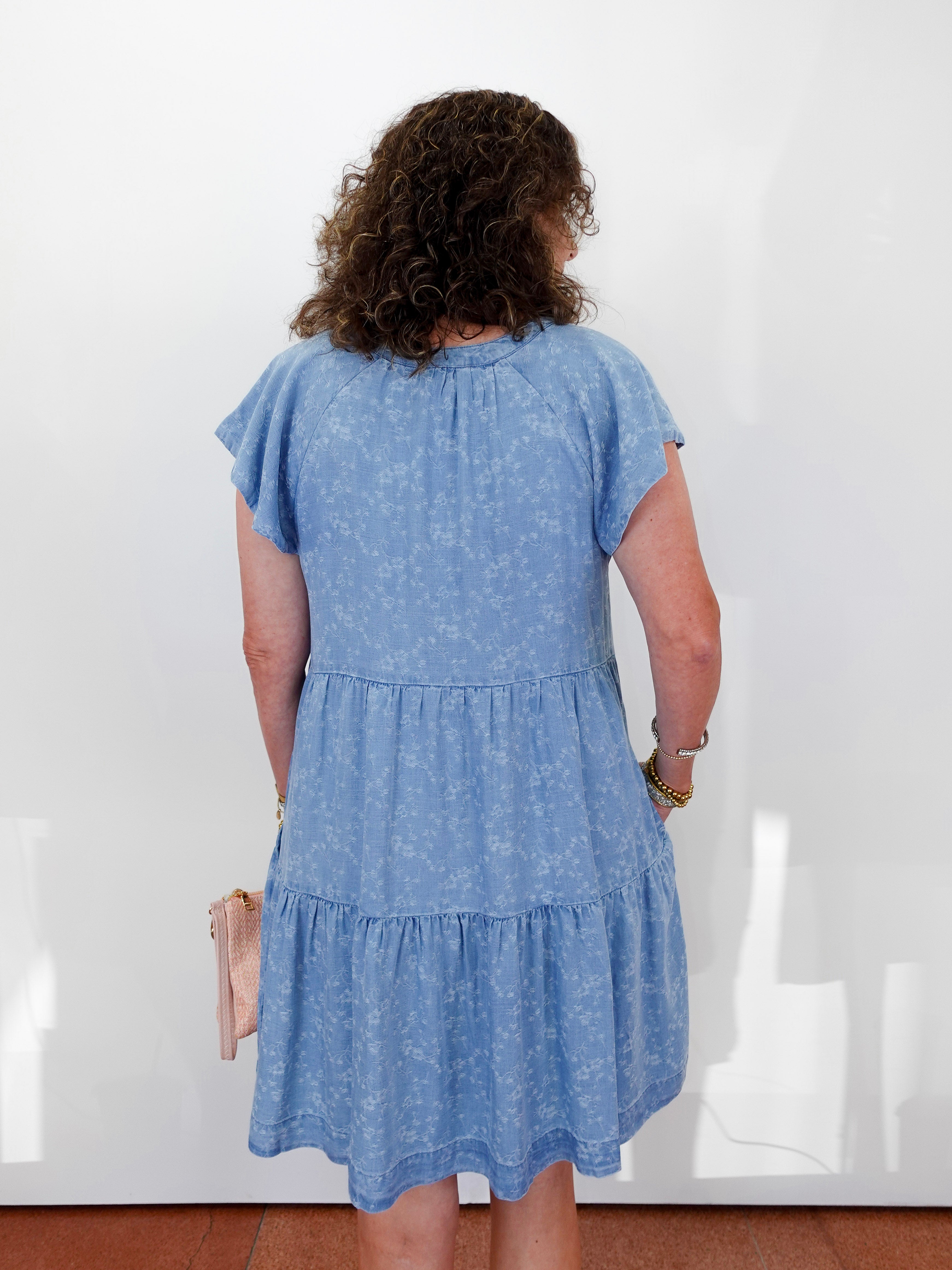 Tiered Flutter Sleeve Dress - TresChicTexas