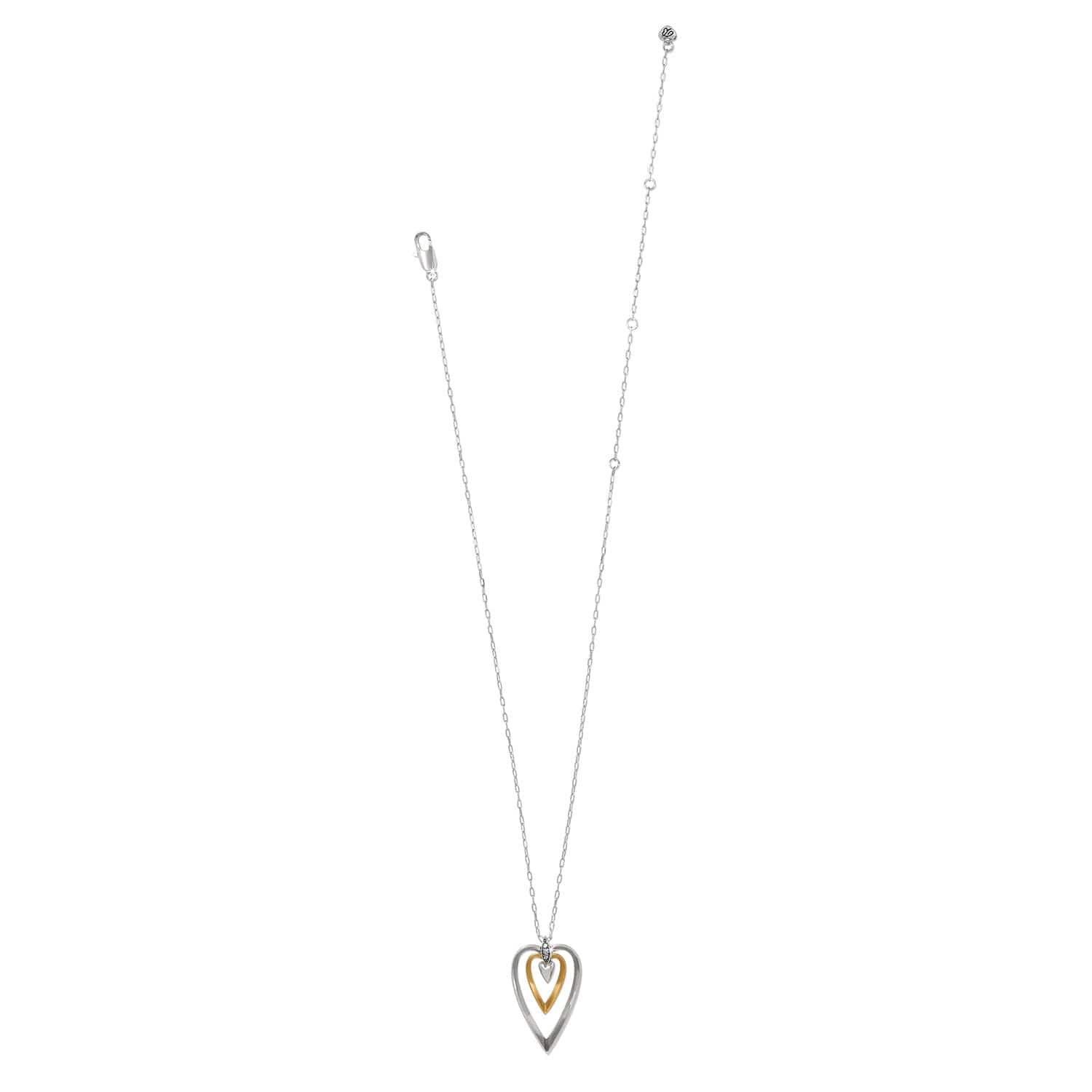Necklace with a heart-shaped pendant on a white background