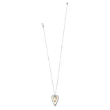 Necklace with a heart-shaped pendant on a white background