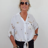 Garden Floral Linen Shirt