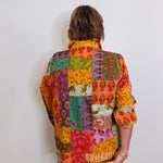 Stylish Ivy Jane patchwork top in multi-colored for women. 