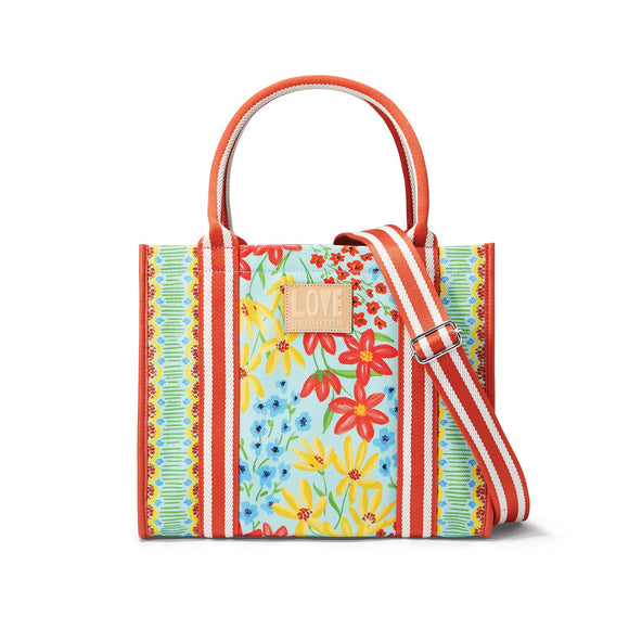 PAINTERLY GARDEN CANVAS TOTE