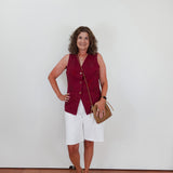 Texas A&M Scattered Abbreviation Button Up Vest