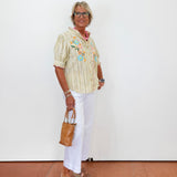 Ribbon Embroidered Blouse - TresChicTexas