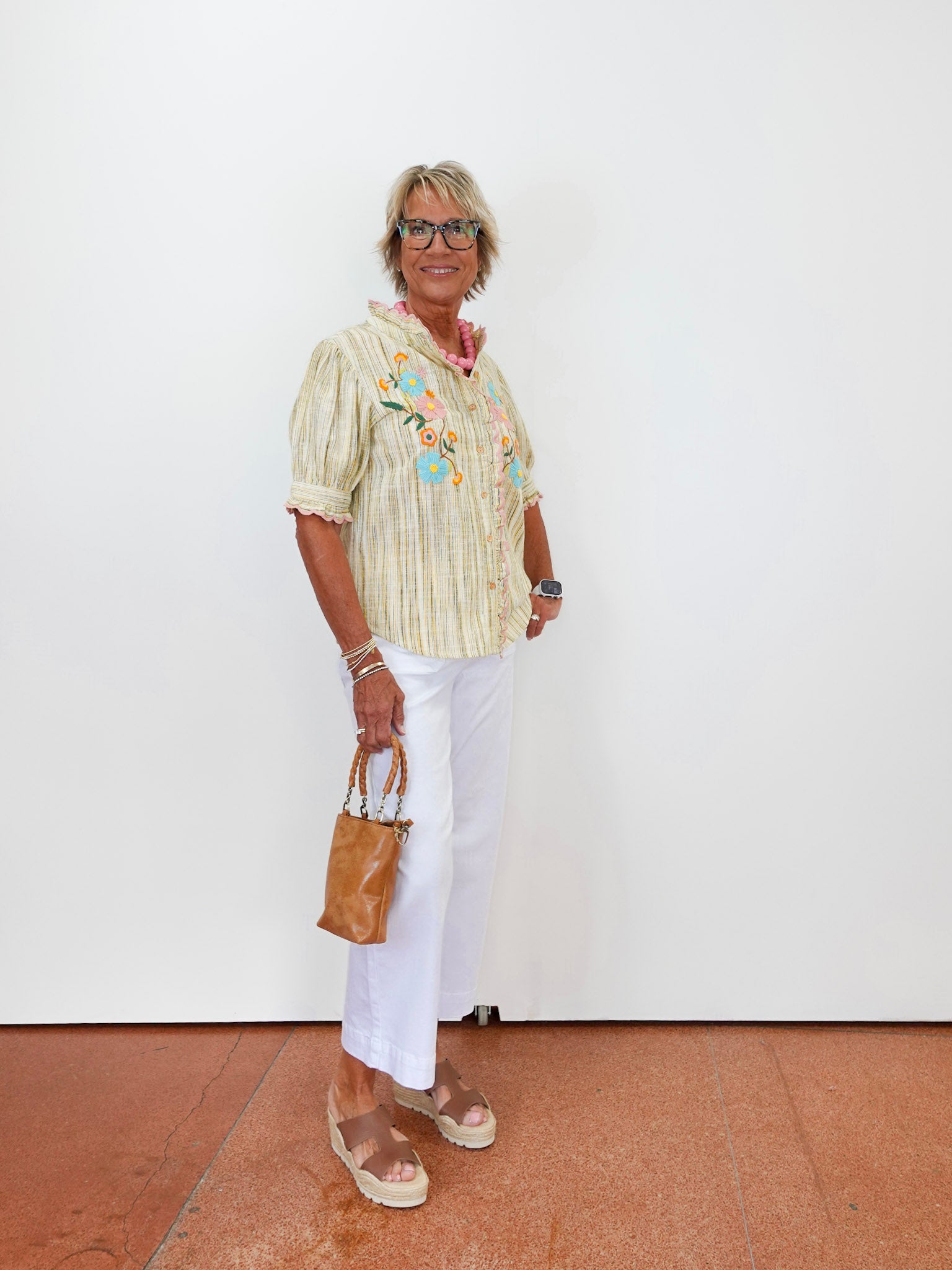 Ribbon Embroidered Blouse - TresChicTexas