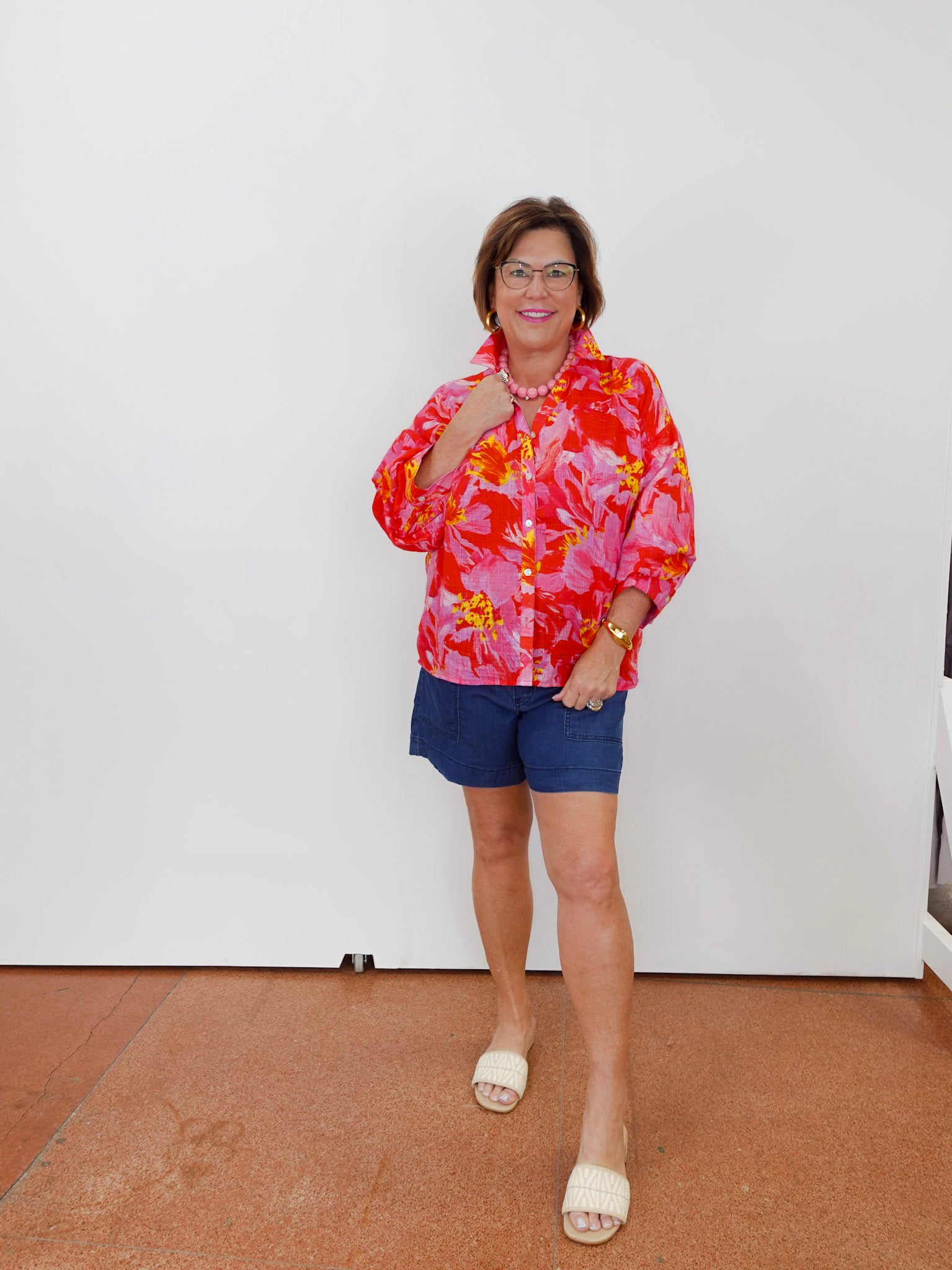 Audrey Jogger Denim Short - TresChicTexas
