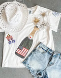 USA POPPING CHAMPAGNE TEE