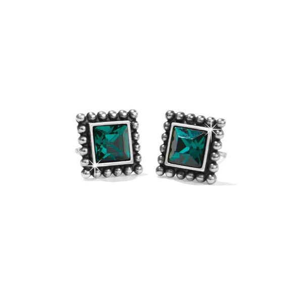 SPARKLE SQUARE STUD EARRINGS