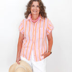 Striped Gauze Camp Shirt - TresChicTexas