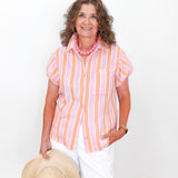 Striped Gauze Camp Shirt - TresChicTexas