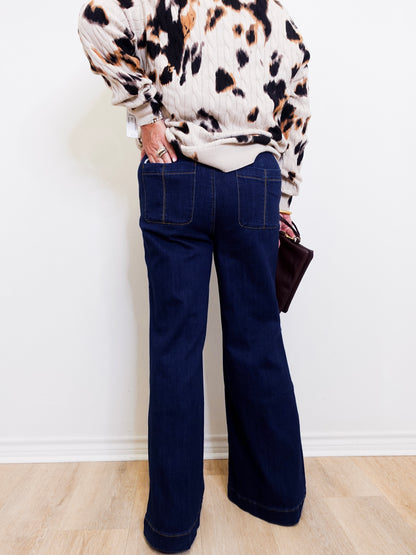 Brooke Trouser Palazzo  W/ Crease