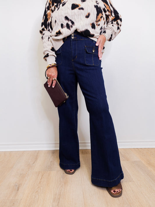 Brooke Trouser Palazzo  W/ Crease