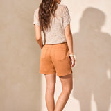 Pull-on Short W/ Hem Slits