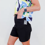 Fly Front High Rise Shorts