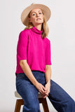 FRENCH TERRY ELBOW SLEEVE TOP