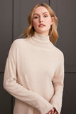 LOOSE FIT DROP SHOULDER FUNNEL NECK TOP