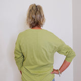 L/S Flatlock V-Neck Top