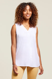 PLEATED SLEEVELESS MODAL TOP