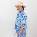 Short Sleeve Button Front Campshirt - TresChicTexas