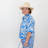 Short Sleeve Button Front Campshirt - TresChicTexas