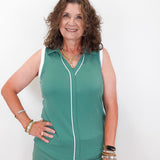 Sleeveless Johnny Collar Top - TresChicTexas