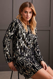 L/S SEQUIN LINED DRESS