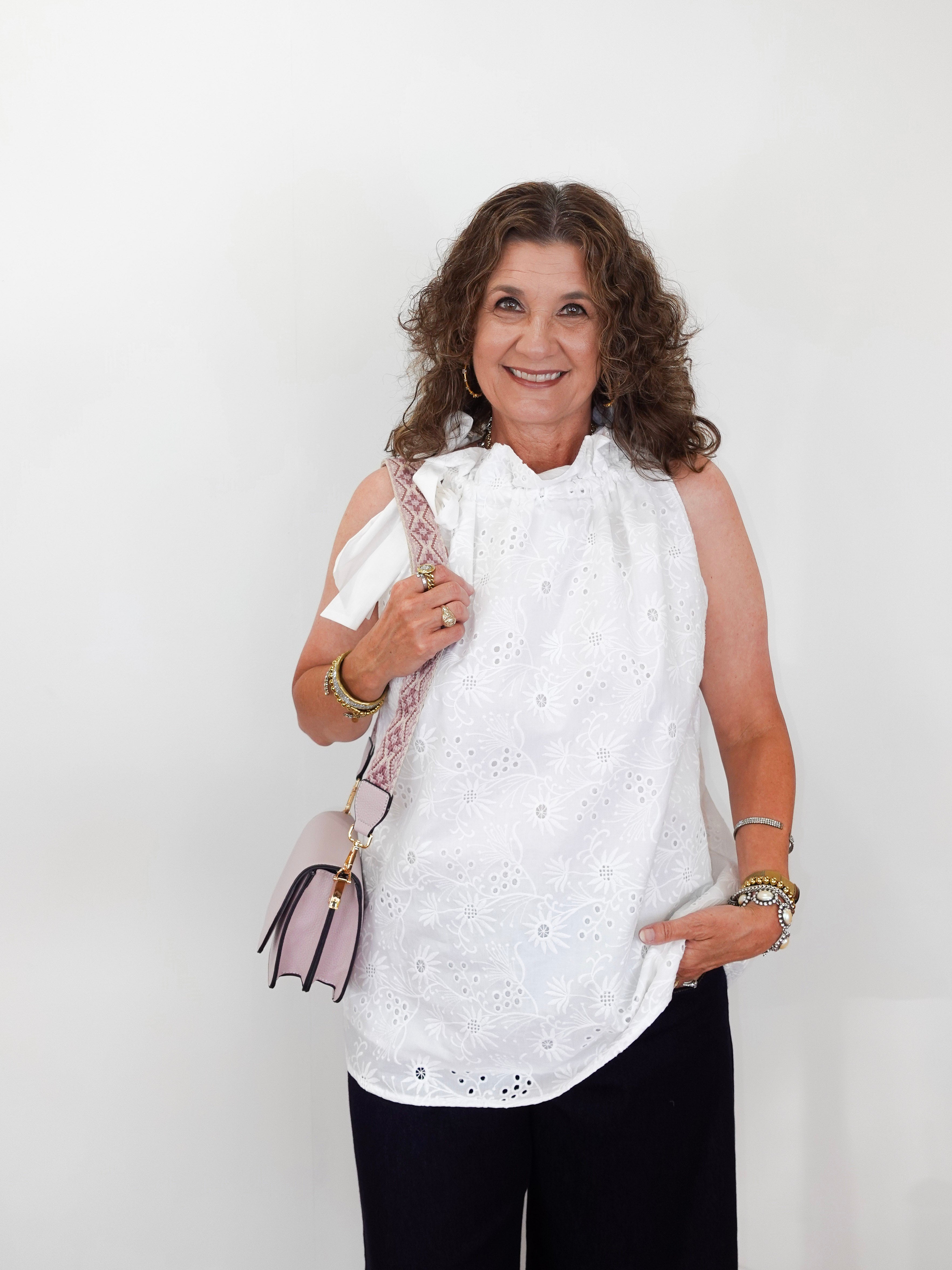 Tie Neck Sleeveless Top - TresChicTexas