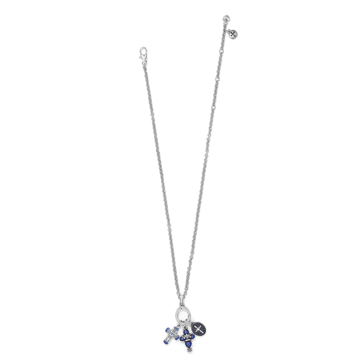 Necklace with a cross pendant on a white background