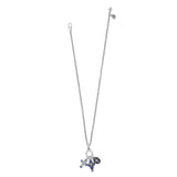 Necklace with a cross pendant on a white background