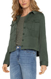 PEPLUM TRUCKER JACKET