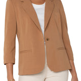 Fitted Blazer W/ Ruched Sleeve