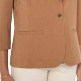 Fitted Blazer W/ Ruched Sleeve