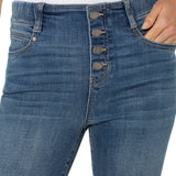 GIA CROP FLARE W/ EXPOSED BUTTON