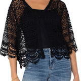 SHORT SLEEVE LACE BOLERO
