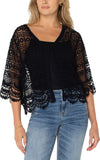 SHORT SLEEVE LACE BOLERO