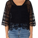 SHORT SLEEVE LACE BOLERO
