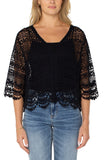 SHORT SLEEVE LACE BOLERO