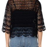 SHORT SLEEVE LACE BOLERO