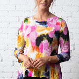 Tissue Crinkle Drape Collar Tunic