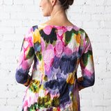 Tissue Crinkle Drape Collar Tunic