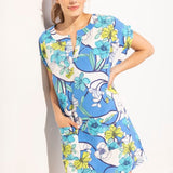 Coastal Cotton Kaftan Dress