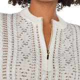Cap Sleeve Dolman 1/2 Zip Sweater