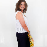 Rosabel Sleeveless Eyelet Top - TresChicTexas