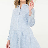 Striped Fringe Detail Dress