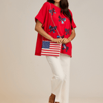 Americana Sparkle Bow Tee - TresChicTexas