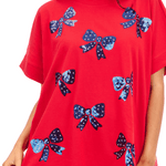 Americana Sparkle Bow Tee - TresChicTexas