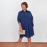 3/4 Sleeve Eyelet Dress