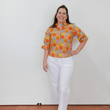 Blouson Sleeve Button Front Shirt - TresChicTexas