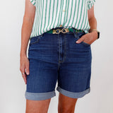 MARLEY GIRLFRIEND 7" SHORT W/ ROLL CUFF - TresChicTexas
